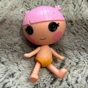 Lalaloopsy Littles 7” Doll Pink Hair Button Eyes No Clothing or Accessories